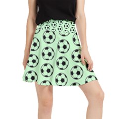 Pattern Ball Soccer Background Waistband Skirt by Wegoenart