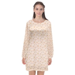 Romantic Little Hearts   Long Sleeve Chiffon Shift Dress  by ConteMonfrey