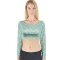 Contrasting Leaves Long Sleeve Crop Top View1