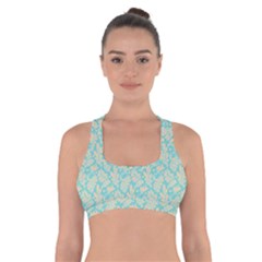 Contrasting Leaves Cross Back Sports Bra by ConteMonfrey