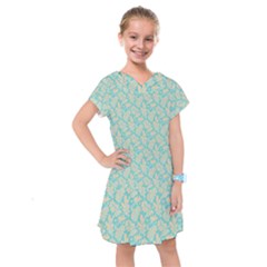 Contrasting Leaves Kids  Drop Waist Dress by ConteMonfrey