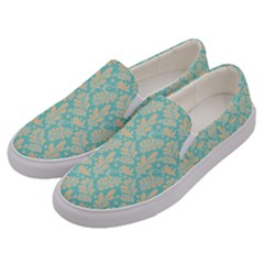 Contrasting Leaves Men s Canvas Slip Ons by ConteMonfrey