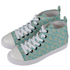 Contrasting Leaves Women s Mid-top Canvas Sneakers by ConteMonfrey