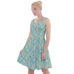 Contrasting Leaves Knee Length Skater Dress by ConteMonfrey