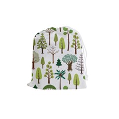 Chrismas Tree Greeen  Drawstring Pouch (medium) by nateshop