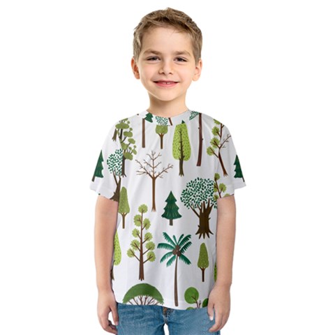 Chrismas Tree Greeen  Kids  Sport Mesh Tee by nateshop