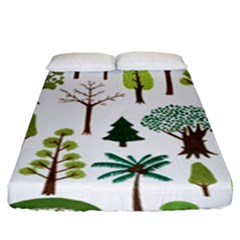 Chrismas Tree Greeen  Fitted Sheet (king Size) by nateshop