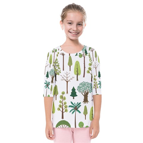 Chrismas Tree Greeen  Kids  Quarter Sleeve Raglan Tee by nateshop