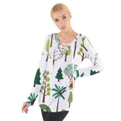 Chrismas Tree Greeen  Tie Up Tee by nateshop