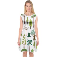 Chrismas Tree Greeen  Capsleeve Midi Dress by nateshop