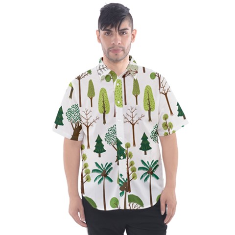 Chrismas Tree Greeen  Men s Short Sleeve Shirt by nateshop