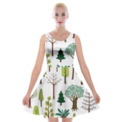 Chrismas Tree Greeen  Velvet Skater Dress by nateshop