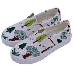 Chrismas Tree Greeen  Kids  Canvas Slip Ons by nateshop