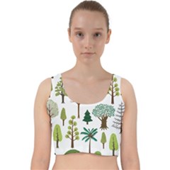 Chrismas Tree Greeen  Velvet Racer Back Crop Top by nateshop