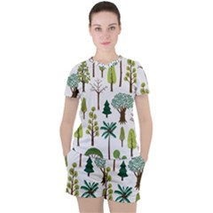 Chrismas Tree Greeen  Women s Tee and Shorts Set