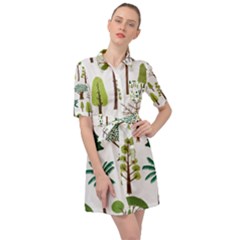 Chrismas Tree Greeen  Belted Shirt Dress by nateshop