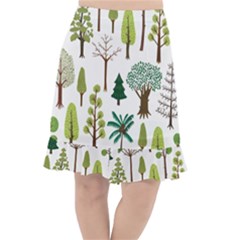 Chrismas Tree Greeen  Fishtail Chiffon Skirt by nateshop