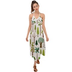 Chrismas Tree Greeen  Halter Tie Back Dress  by nateshop