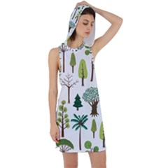 Chrismas Tree Greeen  Racer Back Hoodie Dress by nateshop