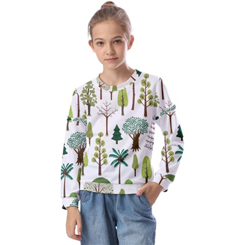 Chrismas Tree Greeen  Kids  Long Sleeve Tee With Frill  by nateshop