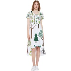 Chrismas Tree Greeen  High Low Boho Dress by nateshop