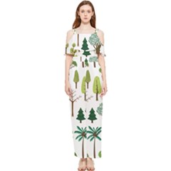 Chrismas Tree Greeen  Draped Sleeveless Chiffon Jumpsuit by nateshop