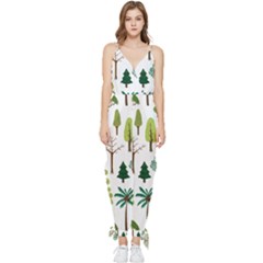 Chrismas Tree Greeen  Sleeveless Tie Ankle Chiffon Jumpsuit by nateshop