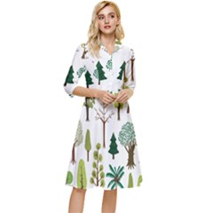 Chrismas Tree Greeen  Classy Knee Length Dress by nateshop