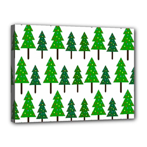 Chrismas Tree Greeen Canvas 16  X 12  (stretched) by nateshop