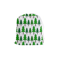 Chrismas Tree Greeen Drawstring Pouch (medium) by nateshop