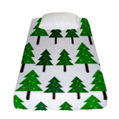 Chrismas Tree Greeen Fitted Sheet (single Size) by nateshop