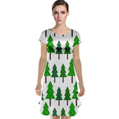 Chrismas Tree Greeen Cap Sleeve Nightdress by nateshop