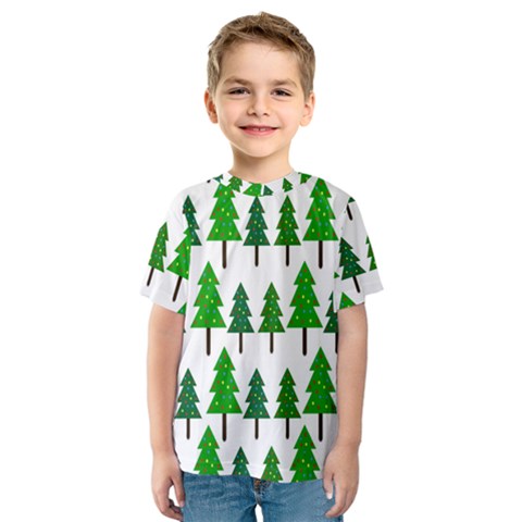 Chrismas Tree Greeen Kids  Sport Mesh Tee by nateshop