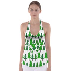 Chrismas Tree Greeen Babydoll Tankini Top by nateshop