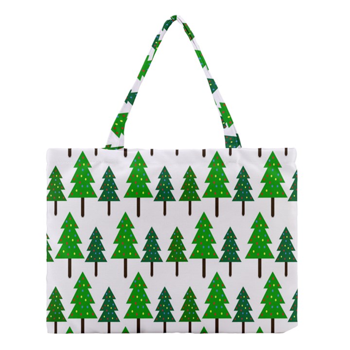 Chrismas Tree Greeen Medium Tote Bag