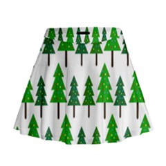 Chrismas Tree Greeen Mini Flare Skirt by nateshop