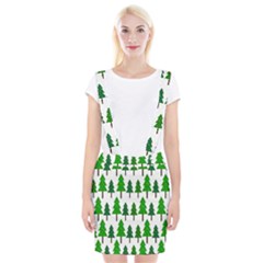 Chrismas Tree Greeen Braces Suspender Skirt by nateshop