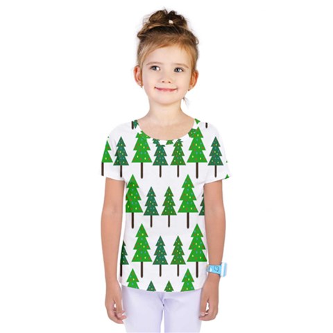 Chrismas Tree Greeen Kids  One Piece Tee by nateshop