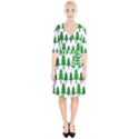 Chrismas Tree Greeen Wrap Up Cocktail Dress View1