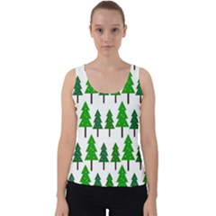 Chrismas Tree Greeen Velvet Tank Top by nateshop