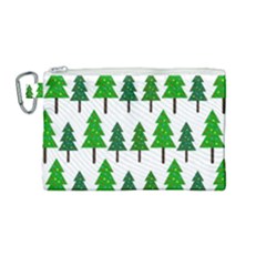 Chrismas Tree Greeen Canvas Cosmetic Bag (medium) by nateshop