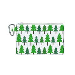 Chrismas Tree Greeen Canvas Cosmetic Bag (small) by nateshop