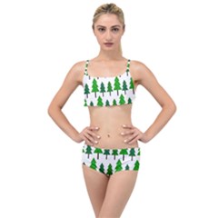 Chrismas Tree Greeen Layered Top Bikini Set by nateshop