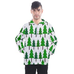 Chrismas Tree Greeen Men s Half Zip Pullover by nateshop