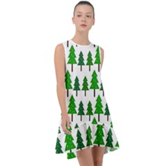 Chrismas Tree Greeen Frill Swing Dress by nateshop