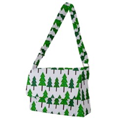 Chrismas Tree Greeen Full Print Messenger Bag (l) by nateshop