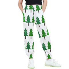 Chrismas Tree Greeen Kids  Elastic Waist Pants by nateshop