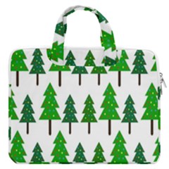 Chrismas Tree Greeen Macbook Pro 13  Double Pocket Laptop Bag by nateshop