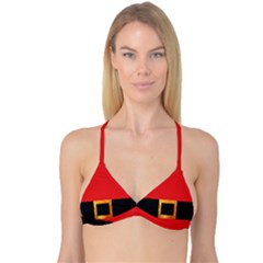 Christmas-acessories,santaclaus Reversible Tri Bikini Top by nateshop