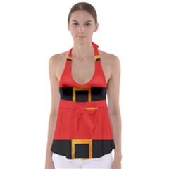 Christmas-acessories,santaclaus Babydoll Tankini Top by nateshop